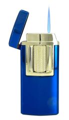Zenit Lüks Metal Çakmak - USB Şarjlı & Elektronik Ateşleme - Lacivert Altın
