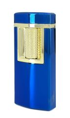 Zenit Lüks Metal Çakmak - USB Şarjlı & Elektronik Ateşleme - Lacivert Altın