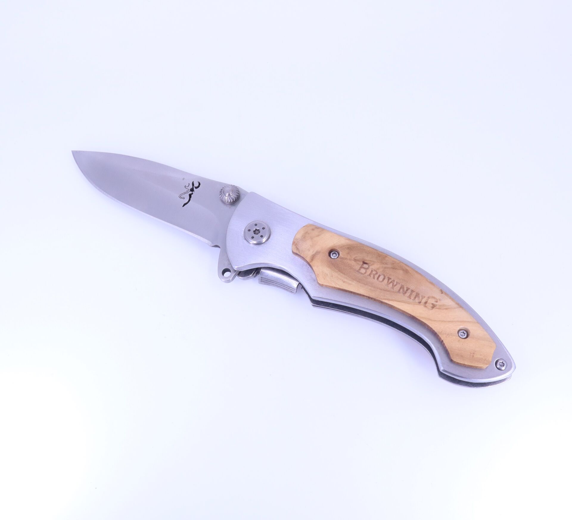 Browning Ahşap Kabze Çelik Kasa Kamp Çakısı