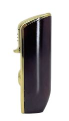 Özel Tasarım Parlak Siyah-Gold 3 Pürmüzlü (Torch) Puro Çakmağı - Dahili Delicili