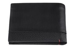 Zippo RFID Bloklamalı Nappa Deri Tri-Fold Cüzdan - Siyah