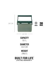 Stanley Adventure Easy Carry Outdoor Cooler Soğutucu - 15.1L - Yeşil