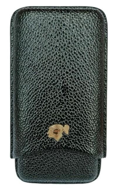Cohiba Siyah Deri 3'lü Puro Kılıfı / Seyahat Humidoru