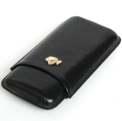 Cohiba Siyah Deri 3'lü Puro Kılıfı / Seyahat Humidoru