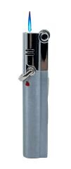 Tek Torch Pürmüz Alevli Metal Çakmak - Rüzgara Dayanıklı Mavi Alev