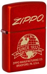Zippo Globe Red Design Çakmak