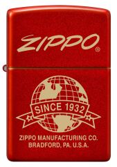 Zippo Globe Red Design Çakmak