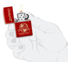 Zippo Globe Red Design Çakmak