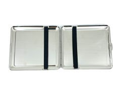 Vom Hofe Paslanmaz Krom Çelik Sigara Tabakası - Bozkurt Dolunay Baskılı