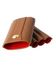 Cohiba Kahverengi Deri Puro Kılıfı Üçlü / Seyahat Humidoru