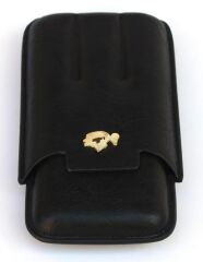 Cohiba Siyah Deri Puro Kılıfı Üçlü / Seyahat Humidoru