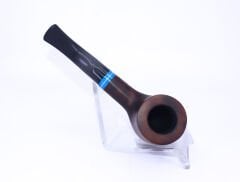 Pipsan Poker Mavi Bilezik 9mm Filtreli Çift Ağızlıklı Pipo - Kahverengi