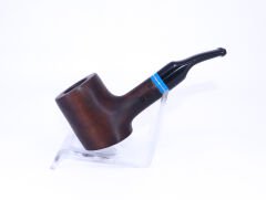 Pipsan Poker Mavi Bilezik 9mm Filtreli Çift Ağızlıklı Pipo - Kahverengi