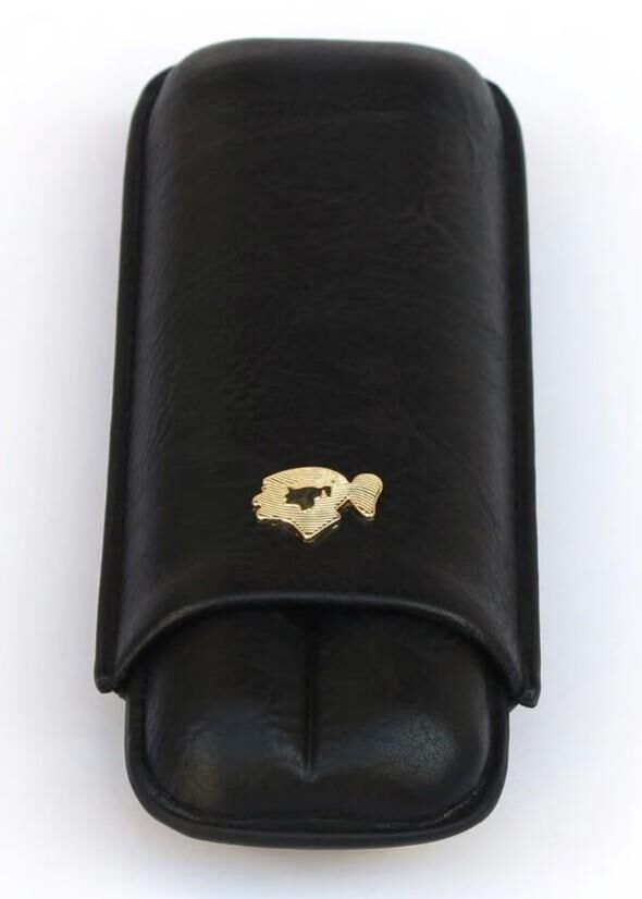 Cohiba Siyah Deri Puro Kılıfı İkili / Seyahat Humidoru