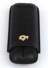 Cohiba Siyah Deri Puro Kılıfı İkili / Seyahat Humidoru