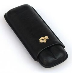 Cohiba Siyah Deri Puro Kılıfı İkili / Seyahat Humidoru