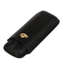 Cohiba Siyah Deri Puro Kılıfı İkili / Seyahat Humidoru