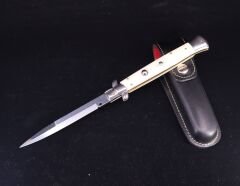 Frank Beltrame Paslanmaz Çelik Koleksiyonluk Nadir Sust*lı Stiletto - Fildişi