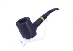 Pipsan Poker Sarı Bilezik 9mm Filtreli Çift Ağızlıklı Pipo - Siyah