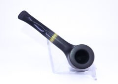 Pipsan Poker Sarı Bilezik 9mm Filtreli Çift Ağızlıklı Pipo - Siyah