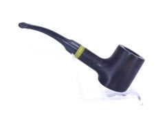 Pipsan Poker Sarı Bilezik 9mm Filtreli Çift Ağızlıklı Pipo - Siyah