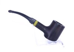 Pipsan Poker Sarı Bilezik 9mm Filtreli Çift Ağızlıklı Pipo - Siyah