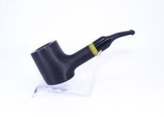 Pipsan Poker Sarı Bilezik 9mm Filtreli Çift Ağızlıklı Pipo - Siyah