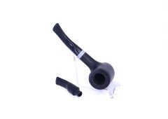 Pipsan Poker Beyaz Bilezik 9mm Filtreli Çift Ağızlıklı Pipo - Siyah