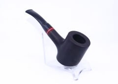 Pipsan Poker Kırmızı Bilezik 9mm Filtreli Çift Ağızlıklı Pipo - Siyah