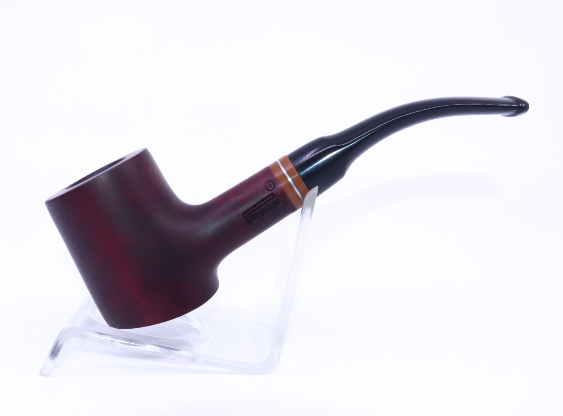 Pipsan Poker Yeşil Bilezik 9mm Filtreli Çift Ağızlıklı Pipo - Vişne