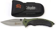 Columbia Company Kamp Bıçağı Seti - Haki - Çakı, Fener ve Ateşleyici Magnezyum Çubuğu 3'ü Bir Arada
