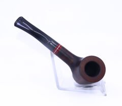 Pipsan Poker Kırmızı Bilezik 9mm Filtreli Çift Ağızlıklı Pipo - Kahverengi