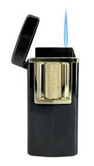 Zenit Lüks Metal Çakmak - USB Şarjlı & Elektronik Ateşleme - Füme Altın