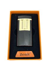 Zenit Lüks Metal Çakmak - USB Şarjlı & Elektronik Ateşleme - Füme Altın
