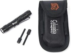 Columbia Company Kamp Bıçağı Seti - Kahverengi - Çakı, Fener ve Ateşleyici Magnezyum Çubuğu 3'ü Bir Arada