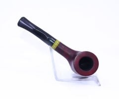 Pipsan Poker Sarı Bilezik 9mm Filtreli Çift Ağızlıklı Pipo - Vişne