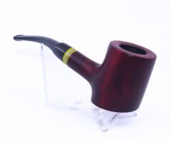 Pipsan Poker Sarı Bilezik 9mm Filtreli Çift Ağızlıklı Pipo - Vişne