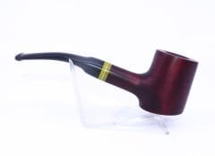 Pipsan Poker Sarı Bilezik 9mm Filtreli Çift Ağızlıklı Pipo - Vişne