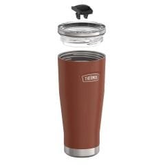 Thermos Icon IS115 0,53L Slide Lock Mug wStraw Pipetli Termos - Saddle