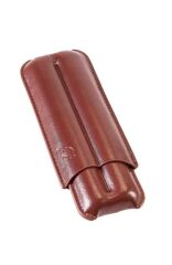 Cohiba Kahverengi İkili Deri Puro Kılıfı / Seyahat Humidoru