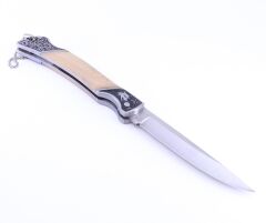 Kurt İşlemeli Ahşap Kabze Katlanabilir Çakı MA140-C