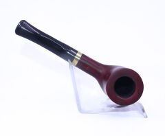 Pipsan Poker Altın Renk Bilezik 9mm Filtreli Çift Ağızlıklı Pipo - Vişne