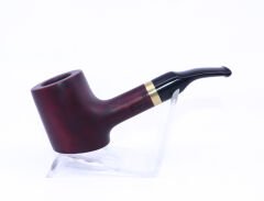 Pipsan Poker Altın Renk Bilezik 9mm Filtreli Çift Ağızlıklı Pipo - Vişne