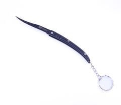 İnce Kıl Çakı - Metal Siyah Sap - Siyah Bıçak