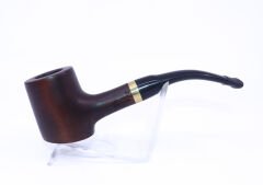 Pipsan Poker Altın Renk Bilezik 9mm Filtreli Çift Ağızlıklı Pipo - Kahverengi