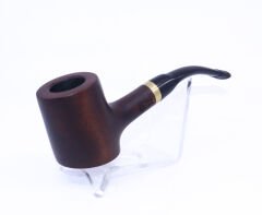 Pipsan Poker Altın Renk Bilezik 9mm Filtreli Çift Ağızlıklı Pipo - Kahverengi