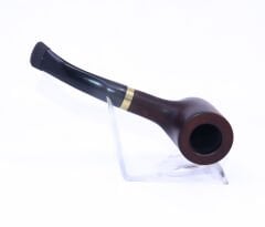 Pipsan Poker Altın Renk Bilezik 9mm Filtreli Çift Ağızlıklı Pipo - Kahverengi