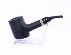 Pipsan Poker Altın Renk Bilezik 9mm Filtreli Çift Ağızlıklı Pipo - Siyah