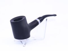 Pipsan Poker Gümüş Renk Bilezik 9mm Filtreli Çift Ağızlıklı Pipo - Siyah