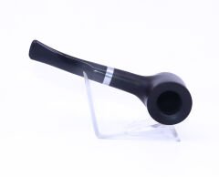 Pipsan Poker Gümüş Renk Bilezik 9mm Filtreli Çift Ağızlıklı Pipo - Siyah